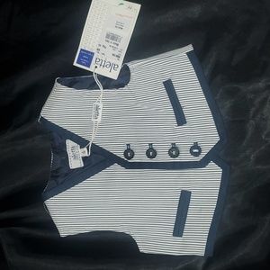 Nwt aletta B.L.U 6M baby vest ITALY classy dressy